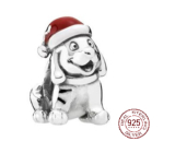 Sterling silver 925 Christmas puppy, Christmas bracelet bead