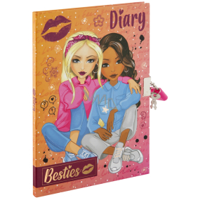 Besties Diary with lock 60 pages 21 x 15 x 1 cm, recommended age 6+