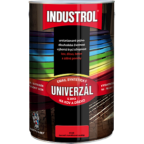 Industrol S2013 universal gloss top paint for metal and wood, 8140 light vermilion red, 4 l