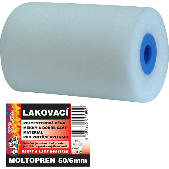 BARVY A LAKY HOSTIVAŘ Moltopren painting roller for holder 6 mm, 55 mm