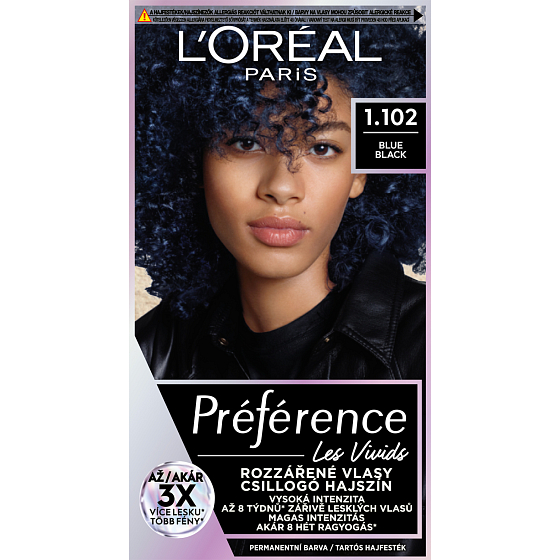 L'oreal Paris Préférence Vivid Colors Hair Color, Blue Black 1.102