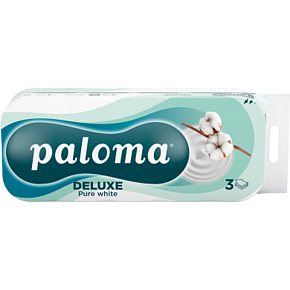 Paloma 3-ply toilet paper Pure White, 10 rolls