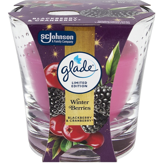 Glade Winter Berries Scented Candle in Glass 112 g