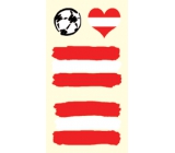 Sheet of Tattoo Stickers for Face and Body Austria Flag 1 Design