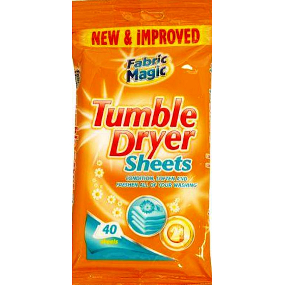 Fabric Magic Tumble Dryer Sheets Fragrance Dryer Wipes 40 Pieces