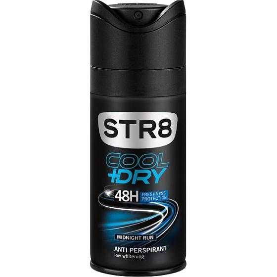 Str8 Cool + Dry Midnight Run 48h antiperspirant deodorant spray for men 150 ml