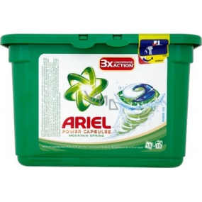 Ariel Power Capsules Mountain Spring Gel Wash Capsules 3X More Cleaning Power 15 pieces 432 g