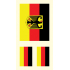 Sheet of Tattoo Stickers for Face and Body Germany Flag 2 Designs