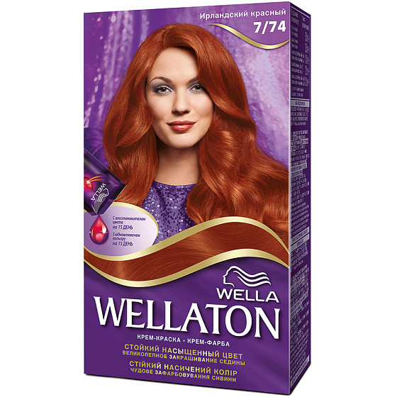 Wella Wellaton cream hair color 7/74 Irish red