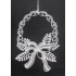 Crochet wreath with ribbon 10 cm