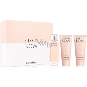 Calvin Klein Eternity Now perfumed water 100 ml + body lotion 100 ml + shower gel 100 ml, gift set