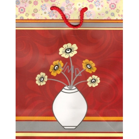 Nekupto Gift paper bag 23 x 18 x 10 cm Flower in a vase