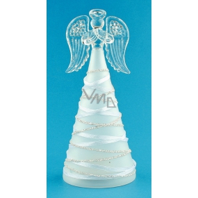 Angel glass illuminated LED on standing 16 cm
