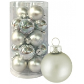 Flasks glass silver set 3 cm 20 pieces
