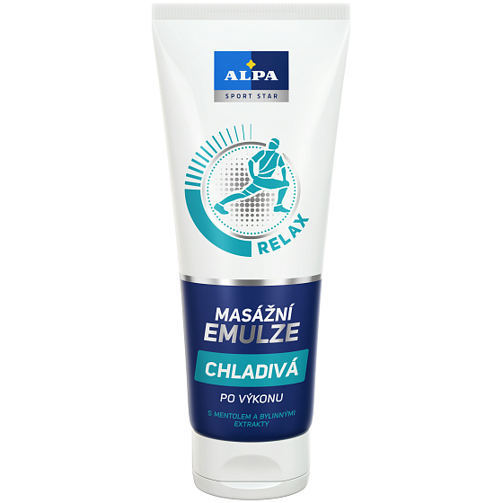Alpa Sport Star Relax After Performance Cooling Massage Emulsion with Menthol and Herbal Extracts 210 ml