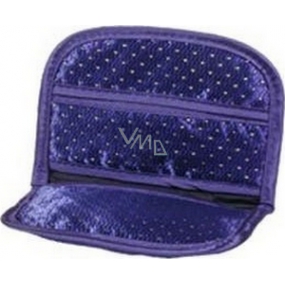 Etue satin pocket small dark blue 14 x 9.5 x 1 cm