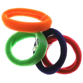Hair band red, green, orange, purple 3 x 0,7 cm 4 pieces