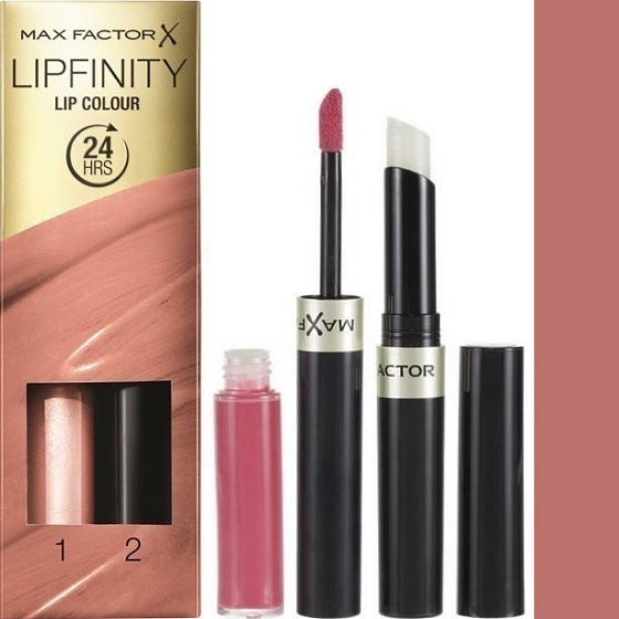 Max Factor Lipfinity Lip Colour lipstick and gloss 160 Iced 2.3 ml and 1.9 g
