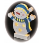 Emos Lighting wooden snowman 23 × 4 × 26.5 cm, 5 LEDs, warm white