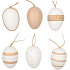 Plastic eggs for hanging 6 cm, 6 pieces in a bag