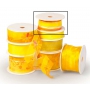 Ditipo Fabric Ribbon with Wire Yellow Orange, Stripe 3 m x 25 mm