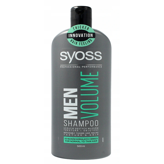 Syoss Men Volume Shampoo for Normal and Fine Hair 500 ml