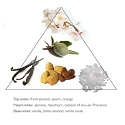 Panier des Sens Almond shower gel 70 ml + body lotion 40 ml + hand cream 30 ml + soap 25 g + box in star shape, cosmetic set