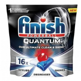 Finish Quantum Ultimate tablets for the dishwasher, protects dishes and glasses, brings dazzling purity, shine 16 pieces
