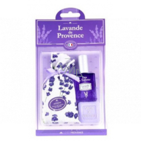 Esprit Provence Lavender bag with lavender + toilet soap 25 g + toilet water miniature 5 ml, cosmetic set