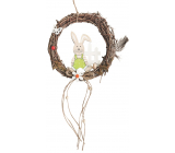 Wicker wreath for hanging bunny 18 cm