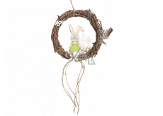 Wicker wreath for hanging bunny 18 cm