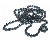 Pearl black natural irregular necklace 160 cm, symbol of beauty, symbol of femininity, brings admiration