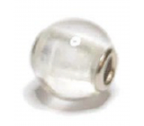 Crystal pendant round natural stone 14 mm, hole 4,2 mm 1 piece, stone stones