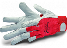 Schuller Eh klar WorkStar Race work gloves made of the finest smooth goatskin leather, cotton back, size M/8