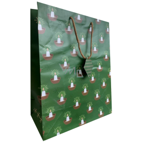 Nekupto Gift paper bag 32,5 x 26 x 13 cm Christmas candle in a nut