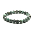 Emerald bracelet elastic natural stone, ball 8 mm / 16 - 17 cm, royal stone