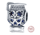 Charm Sterling silver 925 Graduation - Owl, Graduated bead on graduation bracelet