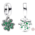 Charm Sterling silver 925 Quatrefoil, lucky bracelet pendant