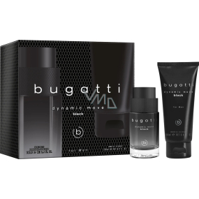 Bugatti Dynamic Move Black eau de toilette 100 ml + shower gel 200 ml set for men