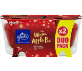 Glade Warm Apple Pie scented with red apple and cinnamon scented candle in glass, burning time up to 38 hours 2 x 129 g