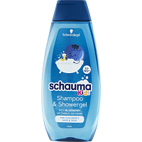 Schauma Shampoo and Shower Gel Kids with Blueberry Extract, 400 ml