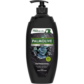Palmolive Men Refreshing shower gel 3in1 for men pump, 750 ml