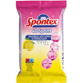 Spontex Sprint Citrus Wet Wipes 40 pcs