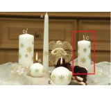 Lima Snowflake candle white cylinder 50 x 100 mm 1 piece
