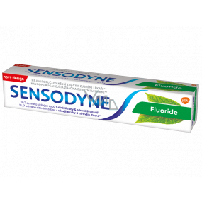 Sensodyne Fluoride containing potassium nitrate toothpaste reduces tooth sensitivity and exposed necks 75 ml