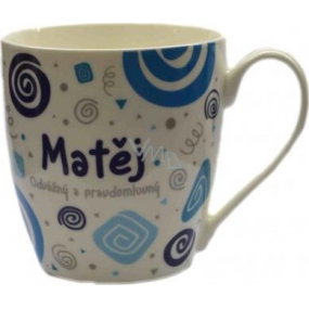Nekupto Twister mug named Matěj blue 0.4 liter