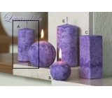 Lima Marble Lavender scented candle purple cylinder 50 x 100 mm 1 piece