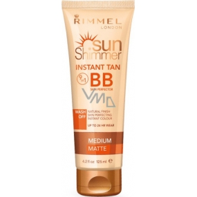 Rimmel London Sun Shimmer Instant Tan BB Skin Perfector 9in1 Instant Tinting Care Medium Matte 125 ml