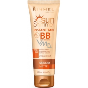 Autobronzant Instantané Rimmel Sun Shimmer Light - 125 Ml, Teinte Claire, Effet Lumineux Immédiat