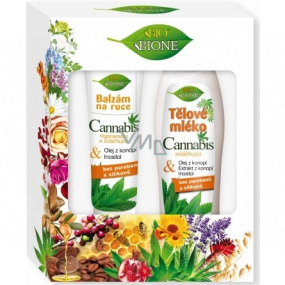 Bione Cosmetics Cannabis body lotion 500 ml + hand lotion 200 ml, cosmetic set